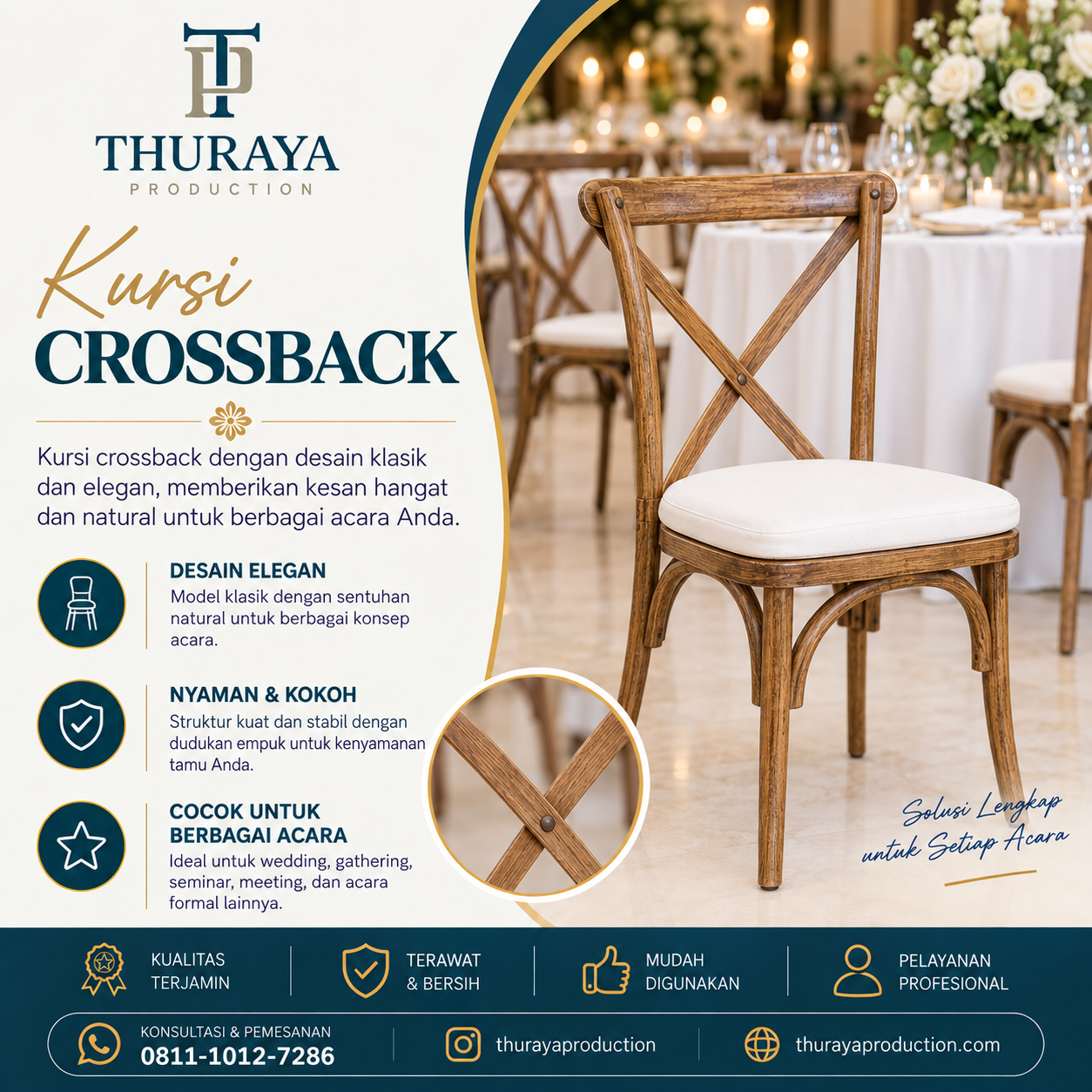 sewa kursi crossback