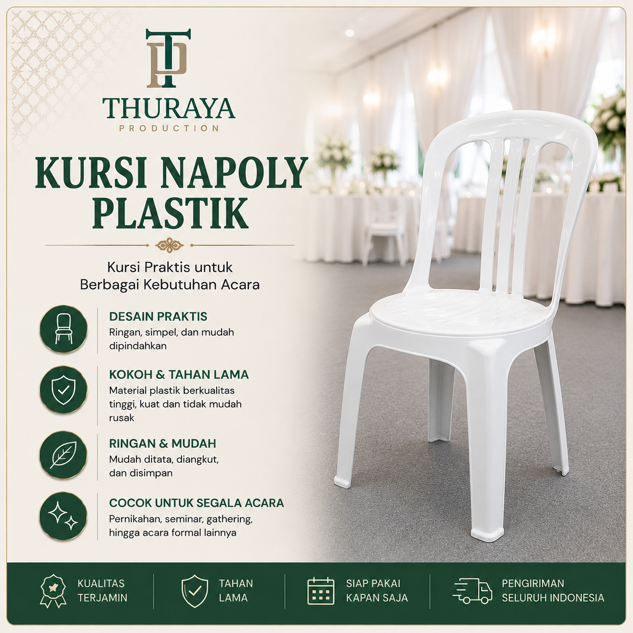 Sewa Kursi Plastik Napolly